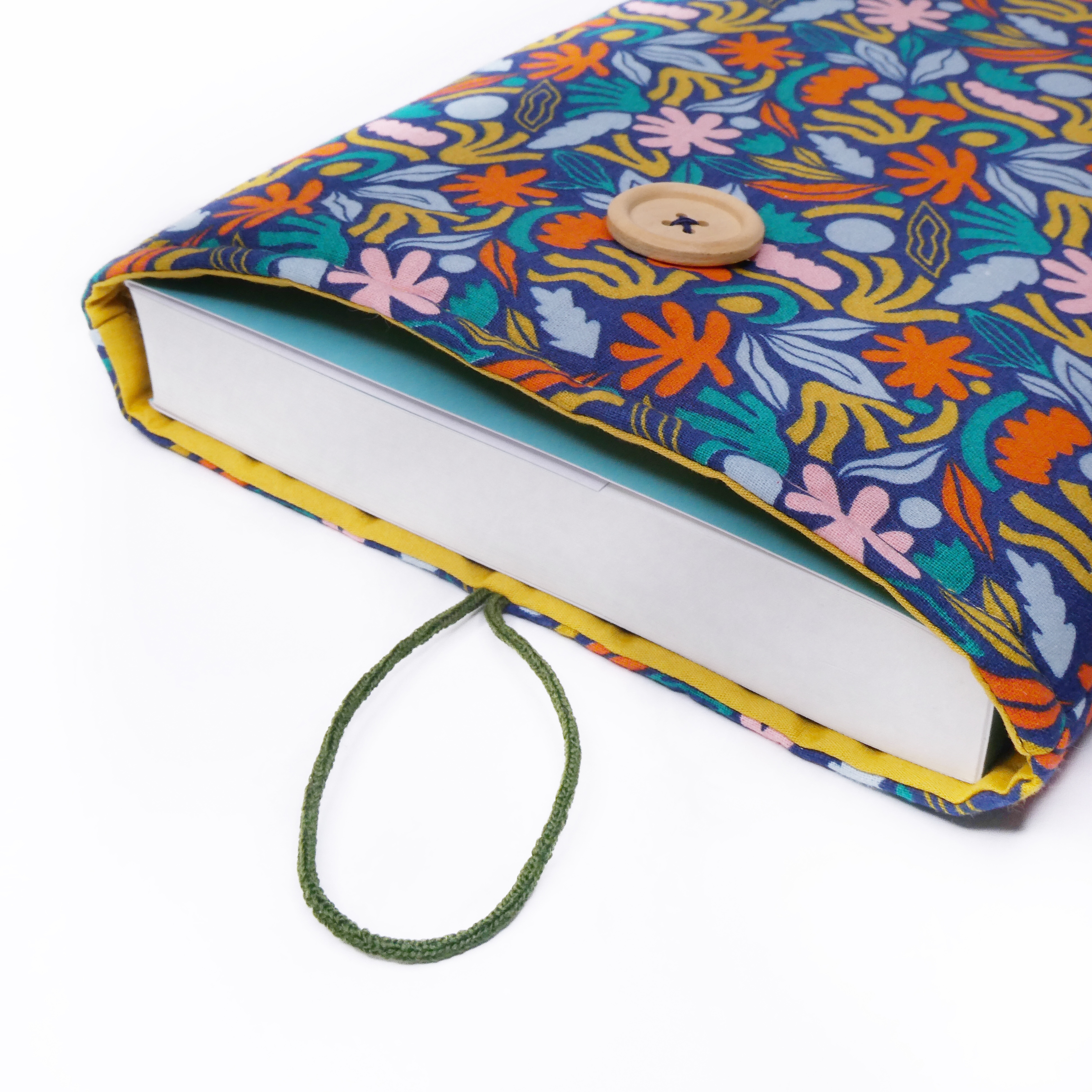 Funda de libro alegre, estampado de rombos, protector de libros, regalo de lectura  para ella, accesorio para libro, funda libro acolchada -  España